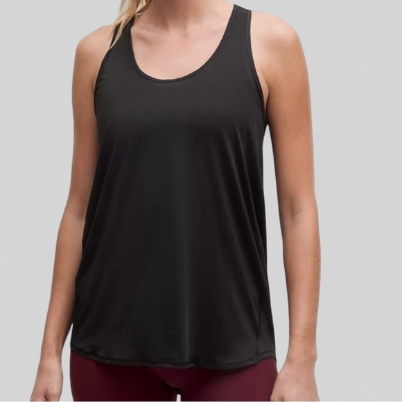 Lululemon- Essential pleated back tank top-black- size 6-NWT - Picture 2 of 8
